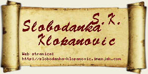 Slobodanka Klopanović vizit kartica